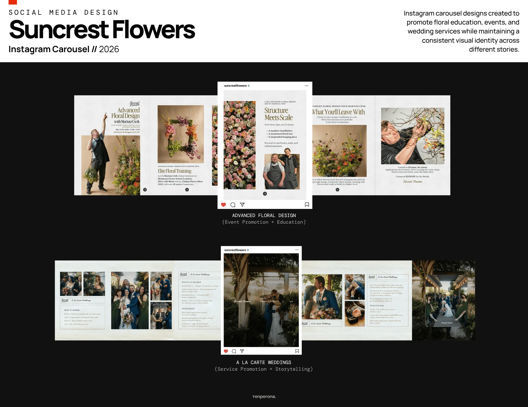 Suncrest Flowers, Instagram Carousel