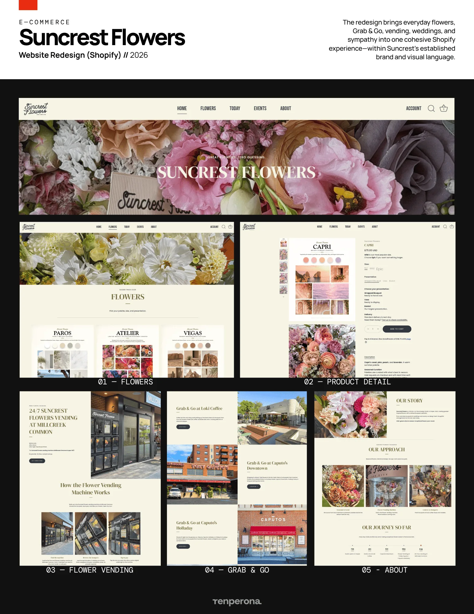 Suncrest Flowers, Website Redesign (Shopify)
